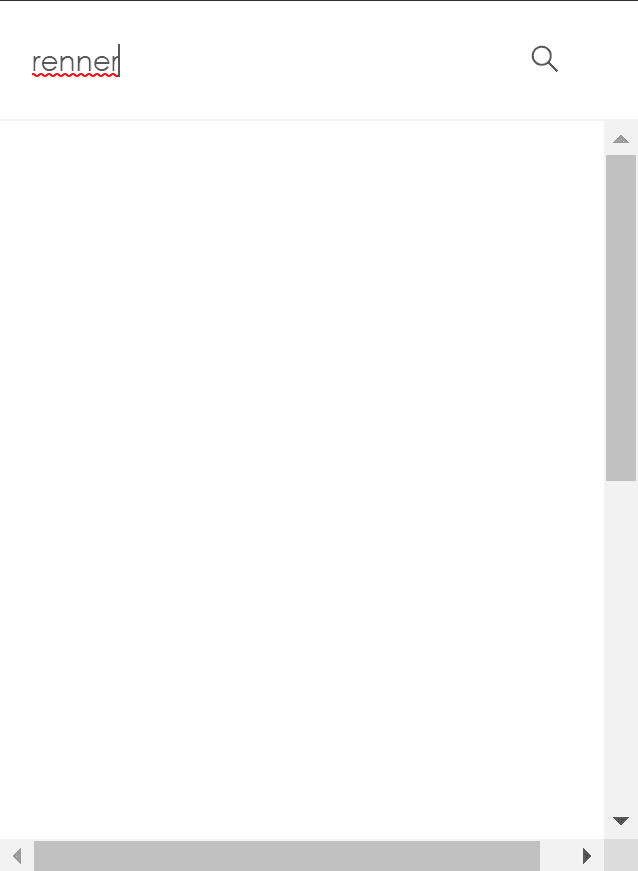 Search overlay with dark background