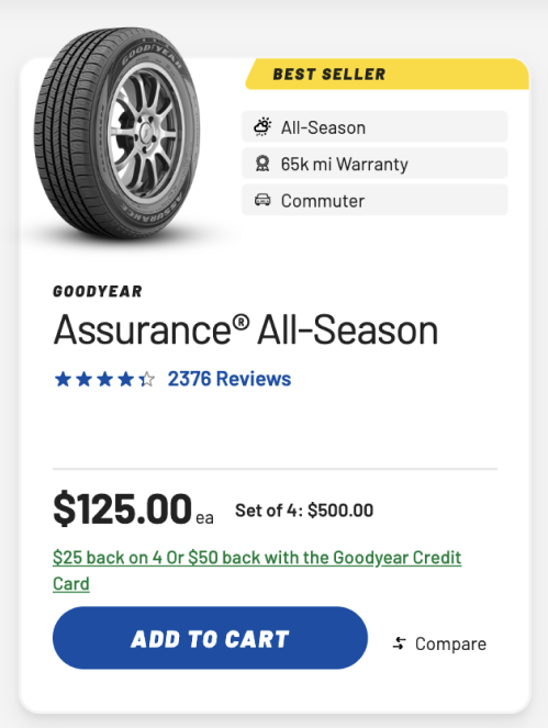 Archived Goodyear listing-page reference used in the original competitive audit.
