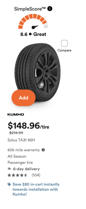 Archived SimpleTire listing-page reference used in the original competitive audit.
