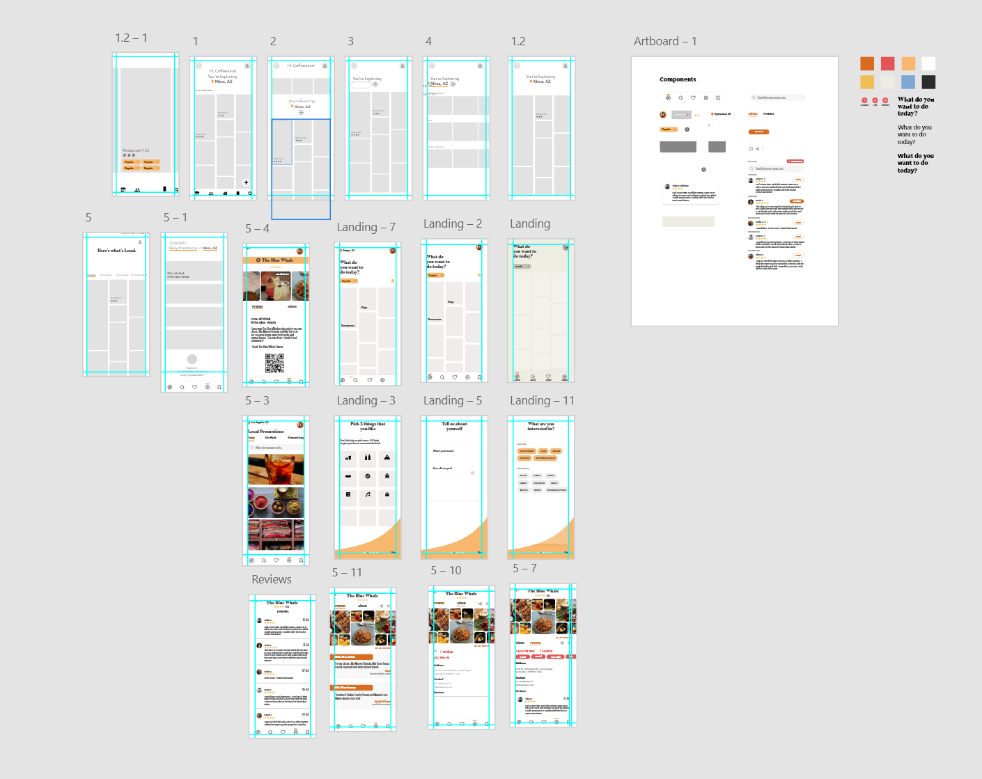 Visual identity — color palette, typography, and design components